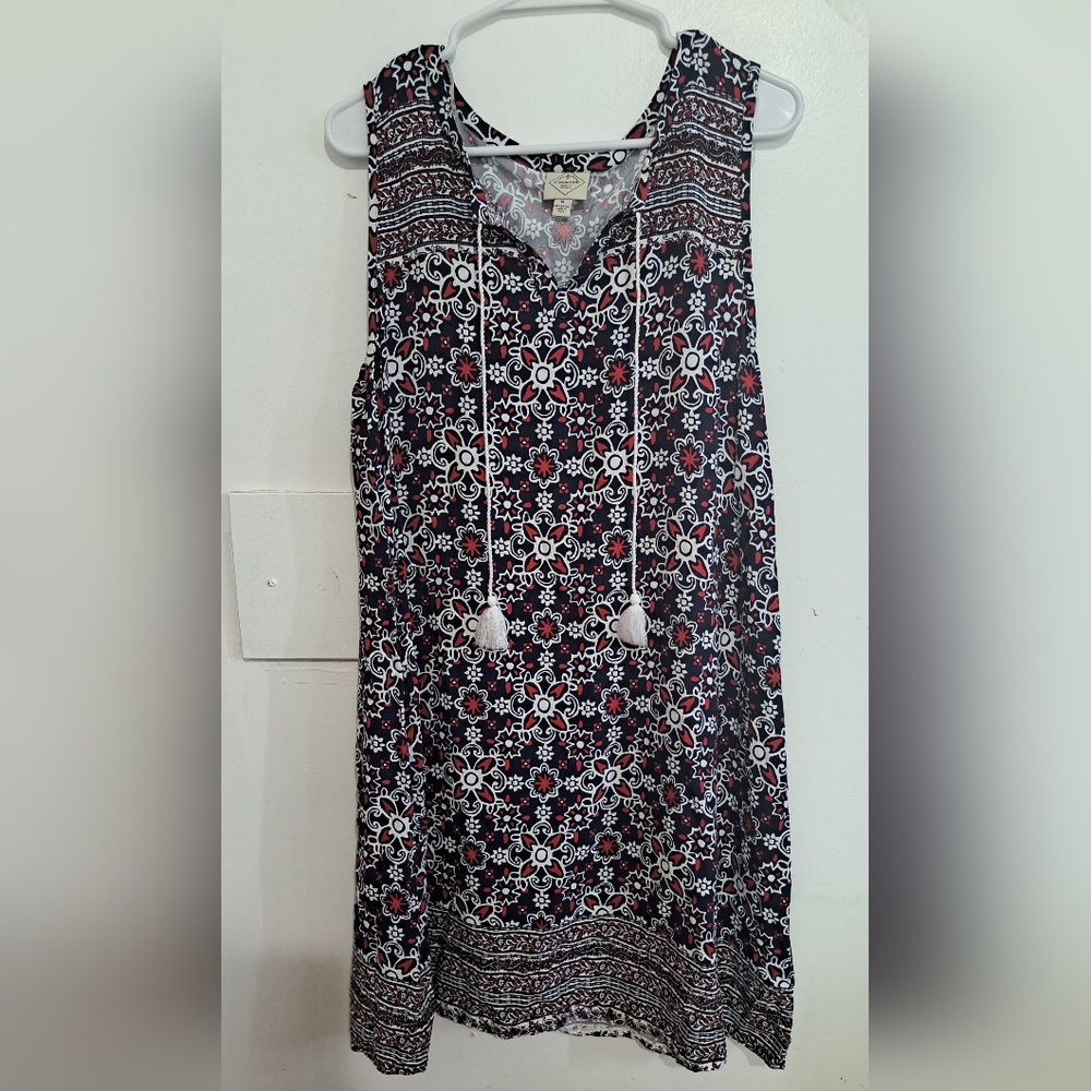St. John's Bay Black and Red Casual Dress